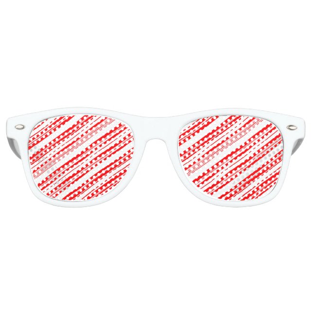 Yule Cool Candy Cane for Donaldus Retro Sunglasses (Front)