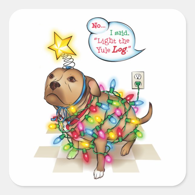 Yule Dog Sticker (Front)