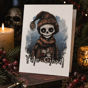 Yule Ghoul Cute Skeleton Spooky Gothic Christmas Holiday Card