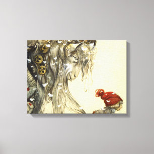 Yule Goat John Bauer Canvas Print