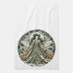 Yule Goddess Winter Solstice                       Kitchen Towel
