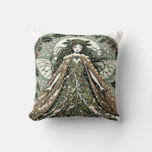 Yule Goddess Winter Solstice                       Throw Pillow