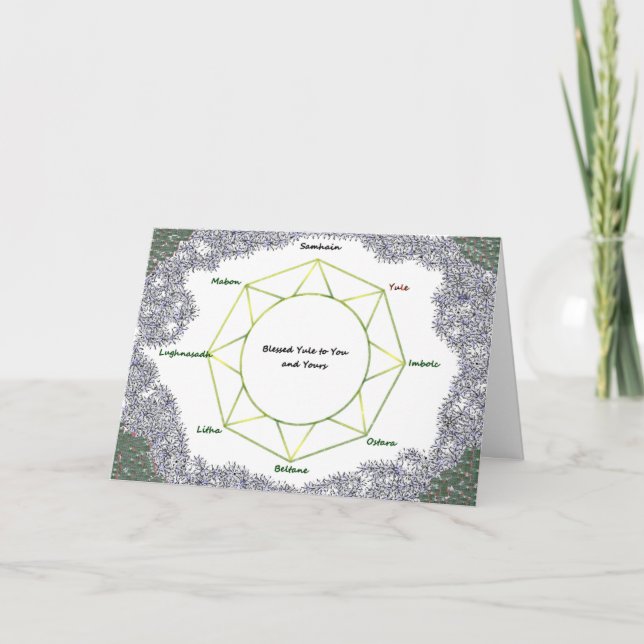 Yule Holiday Greeting Card (Front)