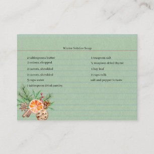 Yule Kitchen Witch Bulk Recipe Cards