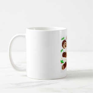 Yule Log Cake French Christmas Dessert Art Coffee Mug
