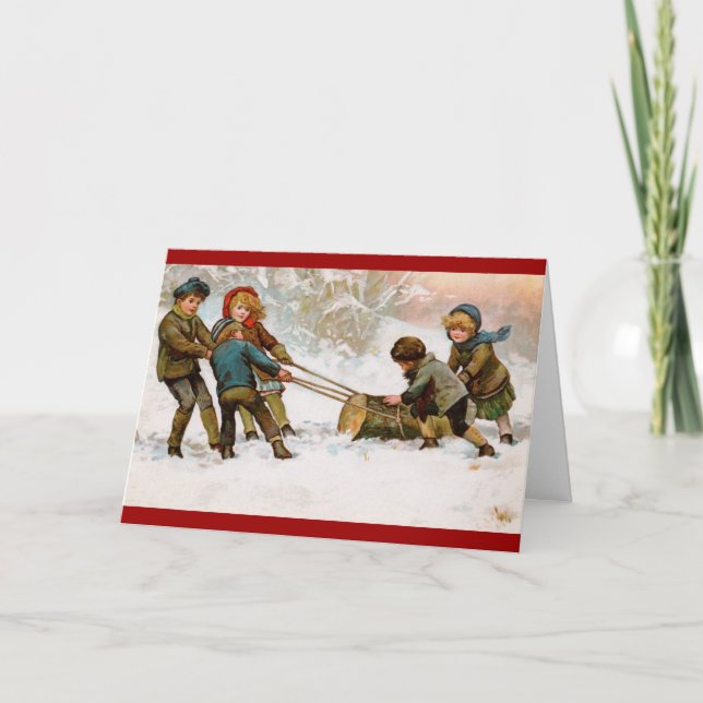 Yule Log Christmas card (Front)