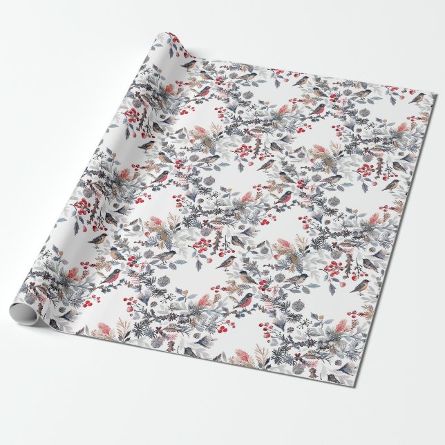 Yule, Pagan, Nordic, Solstice, Winter, Christmas Wrapping Paper (Unrolled)