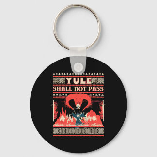 Yule Shall Not P Fantasy Wizard Holiday Pun Funny  Keychain