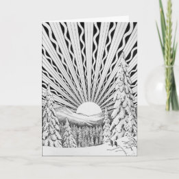 Yule Sunrise Greeting Card