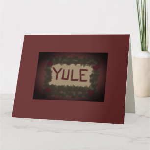 Yule Tidings & Holly Berries Christmas Card