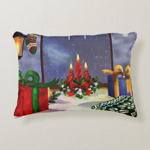 Yule Time Reflections HOLIDAY Decorative Pillow