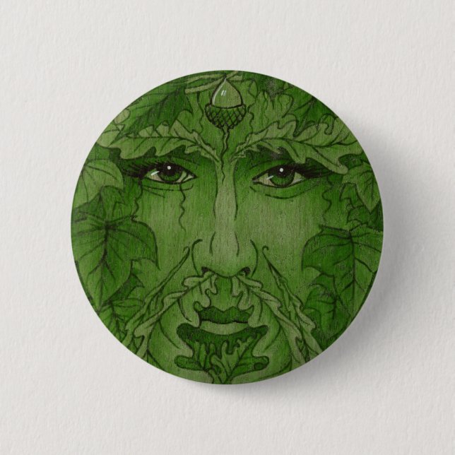 yuleking green 2 inch round button (Front)