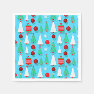 Yuletide Blue Napkin