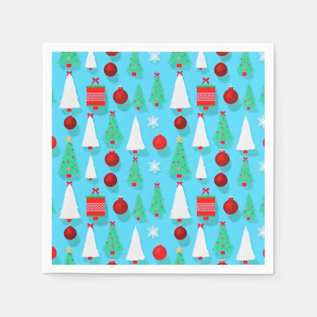Yuletide Blue Napkin (Front)