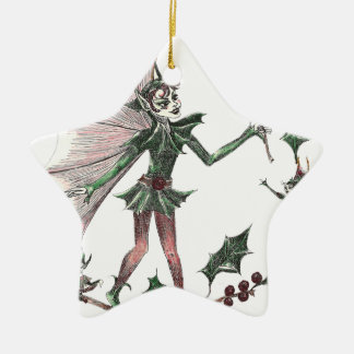 Yuletide Fairy Gifts for the Holiday Ceramic Ornament
