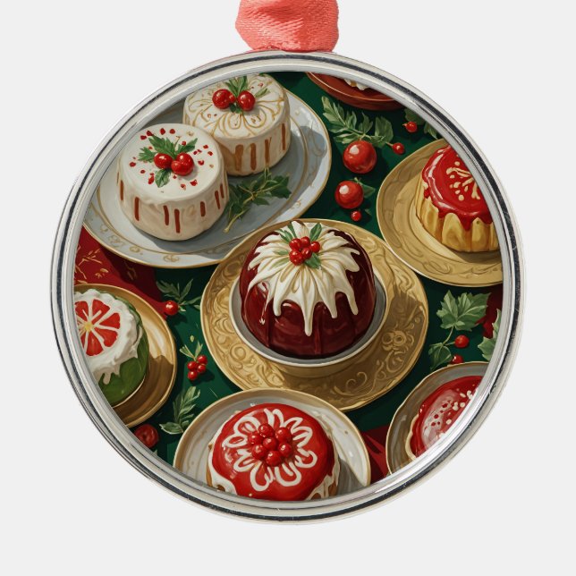 Yuletide Feast Metal Ornament (Front)