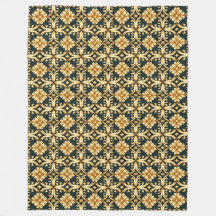 Yuletide Gold Glimmer Fleece Blanket