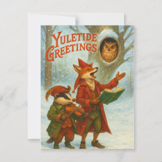 Yuletide Greetings Folded Greeting Card