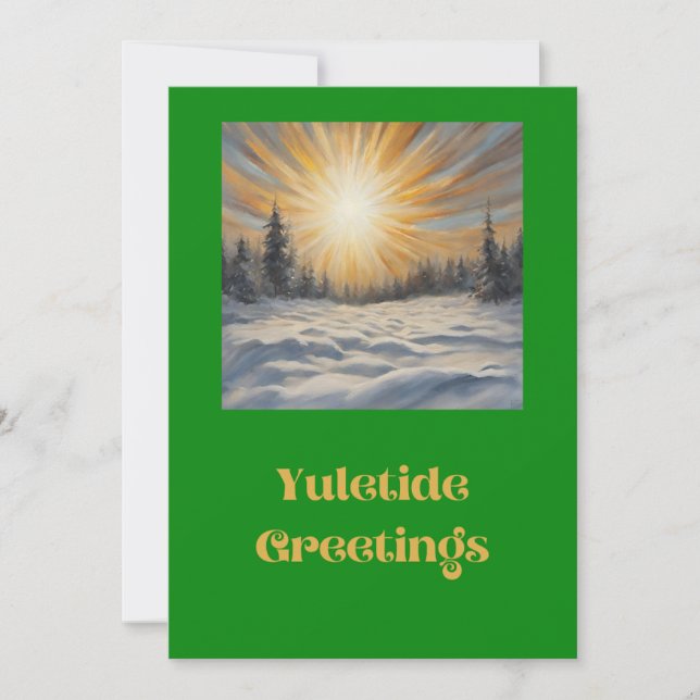 Yuletide Greetings  Holiday Card (Front)