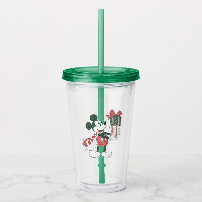 Yuletide Joy | Merry Christmas Mickey Acrylic Tumbler (Front)