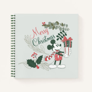 Yuletide Joy   Merry Christmas Mickey Notebook