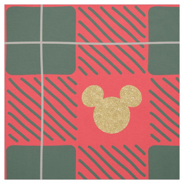 Yuletide Joy | Mickey Christmas Plaid Pattern 2 Fabric (Swatch)