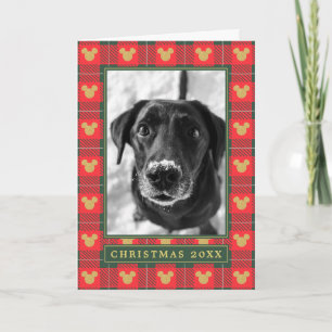 Yuletide Joy   Mickey Christmas Plaid Pattern Card