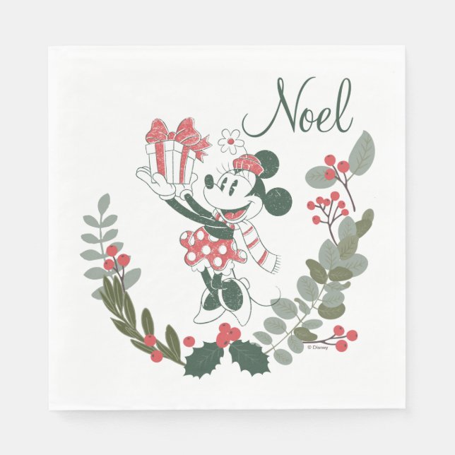 Yuletide Joy | Minnie Noel Napkin (Front)
