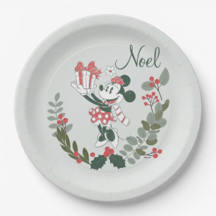 Yuletide Joy   Minnie Noel Paper Plate