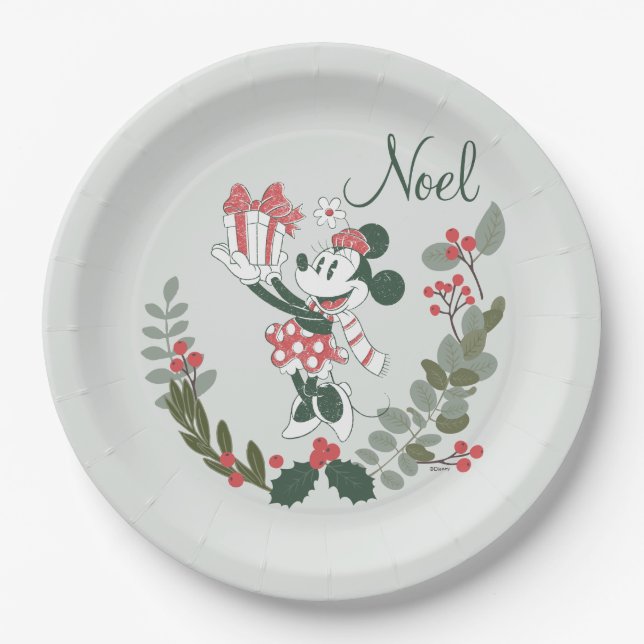 Yuletide Joy | Minnie Noel Paper Plate (Front)