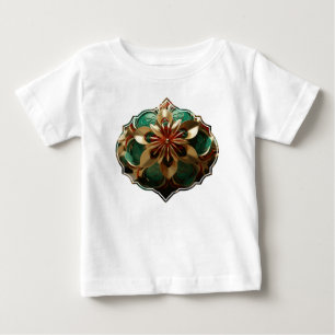Yuletide Opulence: Golden Threads of Christmas Baby T-Shirt