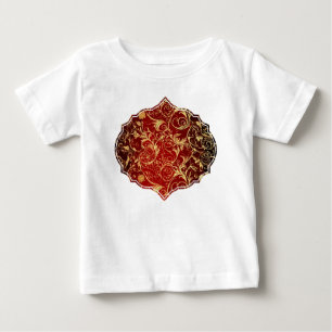 Yuletide Opulence: Golden Threads of Christmas Baby T-Shirt
