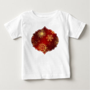 Yuletide Opulence: Golden Threads of Christmas Baby T-Shirt
