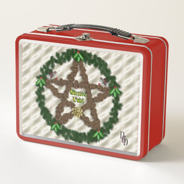 Yuletide Pentacle Metal Lunch Box (Front)