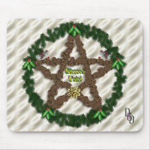 Yuletide Pentacle Mouse Pad