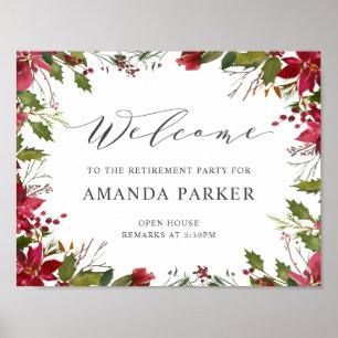 Yuletide Poinsettia Welcome Poster V1