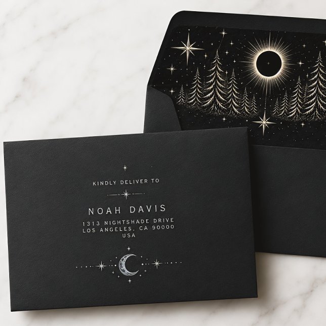 Yuletide Shadows Gothic Celestial Christmas Envelope (Creator Uploaded)