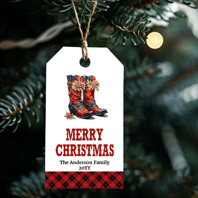 Yuletide Yeehaw Christmas tag personalized name (Yuletide Yeehaw Christmas tag personalized name)
