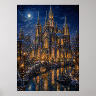 Yuletime Canal II - Luminous Cathedral Poster