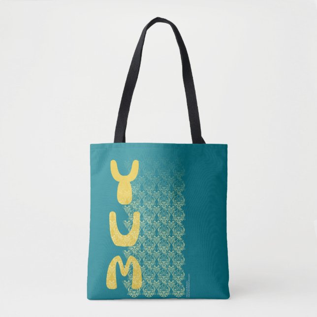 YUM Breakfast Damask Pattern Art Tote Bag (Front)