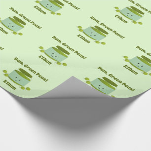 Yum Green Peas   Wrapping Paper