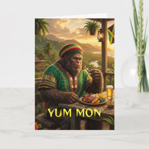 Yum mon Folded Greeting Card