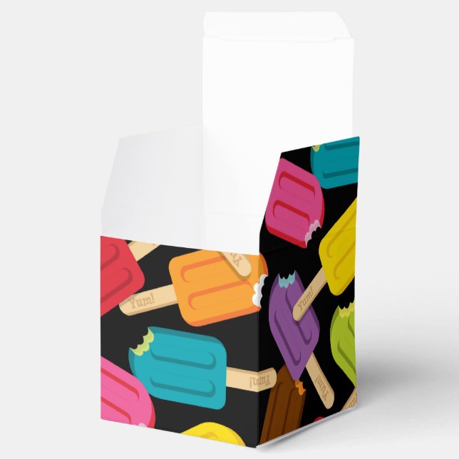Yum! Popsicle Favour Box — Black (Opened)