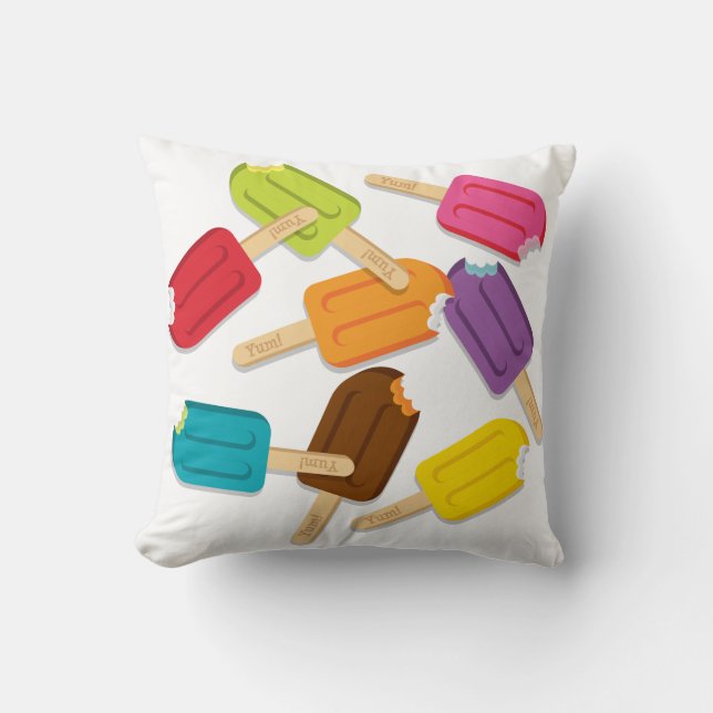 Yum! Popsicle Pillow — SQUARE (Style B) (Front)