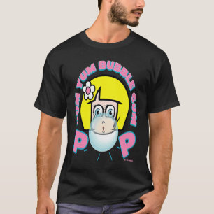 YUM YUM BUBBLE GUM GIRL BLOWING BUBBLE RETRO 90's  T-Shirt