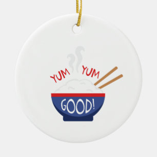 Yum Yum Good Ceramic Ornament