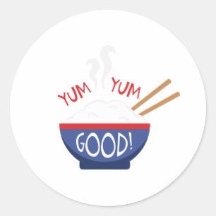 Yum Yum Good Classic Round Sticker