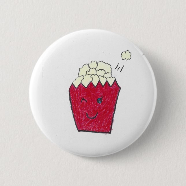 yum yum popcorn 2 inch round button (Front)