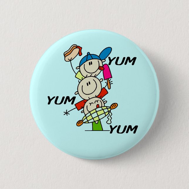 Yum Yum Summer 2 Inch Round Button (Front)
