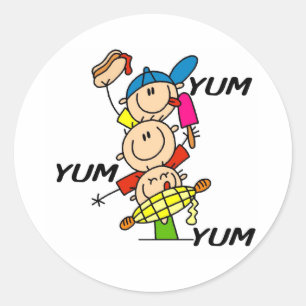 Yum Yum Summer Classic Round Sticker